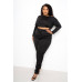 Off Shoulder Cropped Top And Ruched Leggings Sets