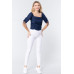 Elbow Slv Smocked Ruched Woven Top