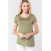 Short Sleeve Scoop Neck Top With Pocket