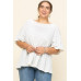 Solid French Pullover Terry Woven Top