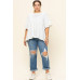 Solid French Pullover Terry Woven Top