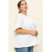 Solid French Pullover Terry Woven Top