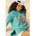 A Mineral Washed French Terry Graphic Sweatshirt