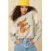 A French Terry Knit Graphic Sweatshirt