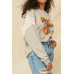 A French Terry Knit Graphic Sweatshirt