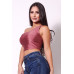 Sleeveless One Shoulder Bustier Crop Top