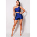 Sleeveless One Shoulder Bustier Crop Top
