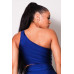 Sleeveless One Shoulder Bustier Crop Top