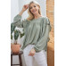 Draped Ruffle Longsleeve Top