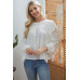 Draped Ruffle Longsleeve Top