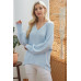 Ribbed V Neck Longsleeve Top