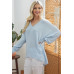 Ribbed V Neck Longsleeve Top
