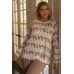Plus Size Cream & Taupe Abstract Blur Print Relaxed Sweatshirt
