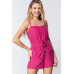 Cami Strp Belted Romper