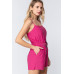 Cami Strp Belted Romper
