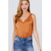 Lace Detail V-neck Woven Bodysuit