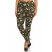 Skulls And Bones Graphic Printed Knit Legging With Elastic Waist Detail. High Waist Fit.