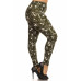 Skulls And Bones Graphic Printed Knit Legging With Elastic Waist Detail. High Waist Fit.