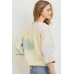 Tie Dyed 3/4 Sleeve Round Neck Top