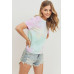 Tie Dyed Round Neck Short Sleeve Tee