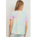 Tie Dyed Round Neck Short Sleeve Tee