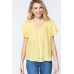 Short Ruffle Slv V-neck Woven Top