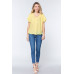 Short Ruffle Slv V-neck Woven Top