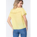 Short Ruffle Slv V-neck Woven Top