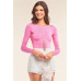 Plain Tight Fit Long Sleeve Round Neck Bodysuit