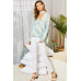 Chocker Neck Surplice Hi-lo Tie-dye Top