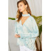 Chocker Neck Surplice Hi-lo Tie-dye Top