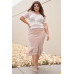 Plus Short Sleeve U-neck With Self-tie Detail Frill Smocked Sheer Top