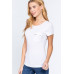 Short Slv Top W/zipper Pocket