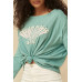 A Mineral Washed Knit Top