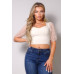 Polka Dot Mesh Puff Sleeve Contrast Fashion Top