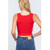 Sleeveless V-neck Twist Knot Knit Top