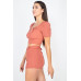 Scoop Neck Crop Top And Ribbed Shorts