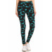 Yoga Style Banded Lined Tie Dye Printed Knit Legging With High Waist