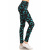 Yoga Style Banded Lined Tie Dye Printed Knit Legging With High Waist