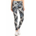 Yoga Style Banded Lined Tie Dye Printed Knit Legging With High Waist