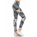 Yoga Style Banded Lined Tie Dye Printed Knit Legging With High Waist