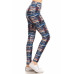 Yoga Style Banded Lined Tie Dye Printed Knit Legging With High Waist