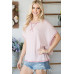 Open Back Wide Sleeve Shorsleeve Top