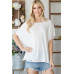 Open Back Wide Sleeve Shorsleeve Top