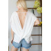 Open Back Wide Sleeve Shorsleeve Top