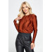Metallic Padded Shoulder Bodysuit