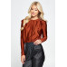 Metallic Padded Shoulder Bodysuit
