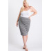 Black/grey Glen Plaid Skirt