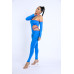 Color Binding Detailed Cutout Jumpsuit