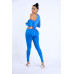Color Binding Detailed Cutout Jumpsuit